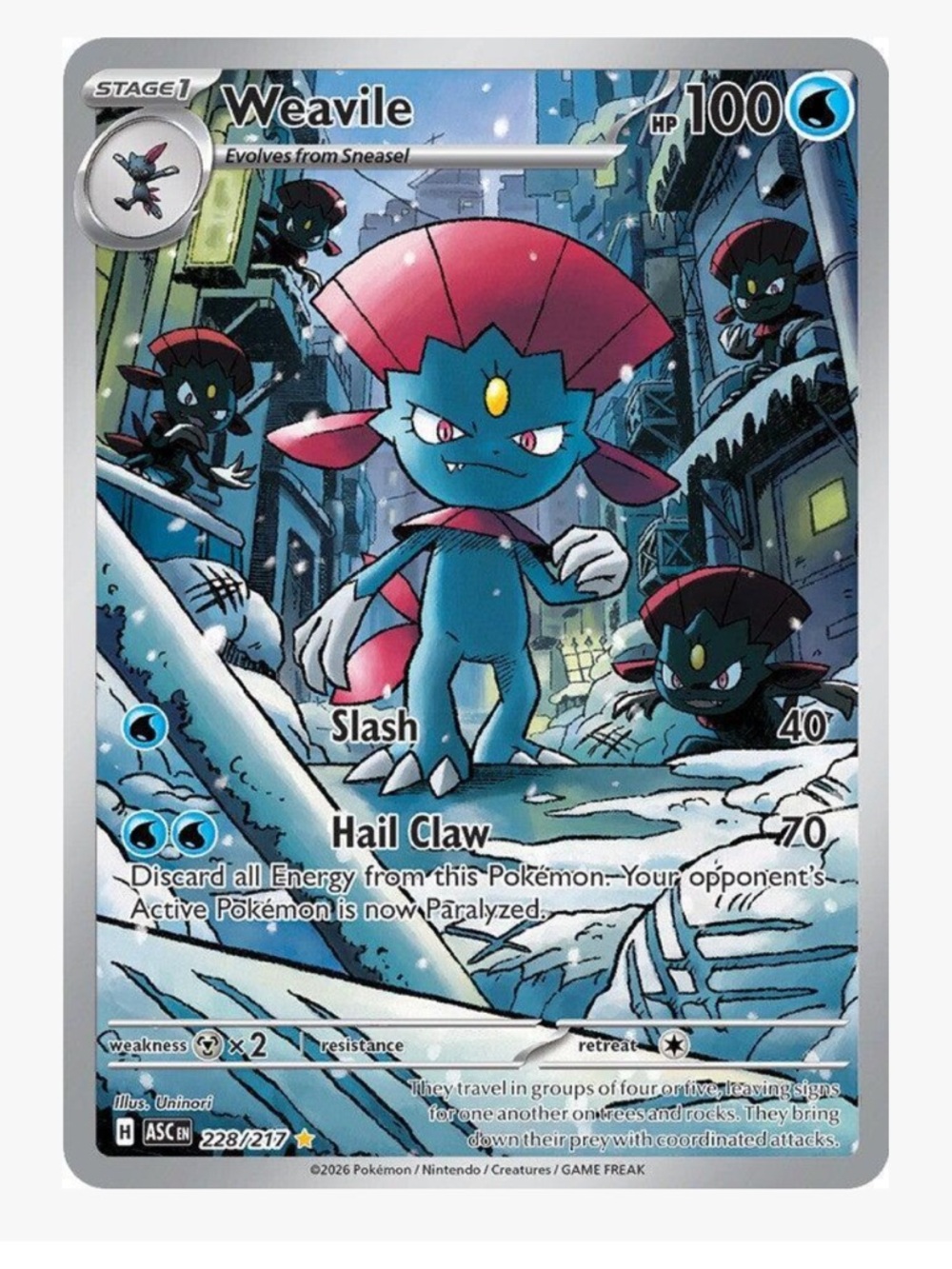 Weavile - 228/217 - ME: Ascended
Heroes